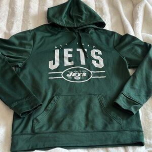 Men’s NFL New York Jets Dark Green Hoodie M Medium
